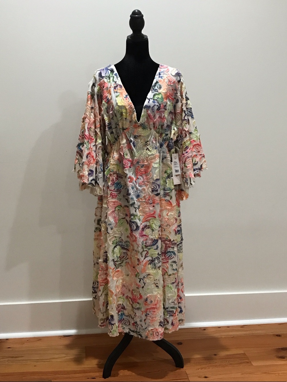 BNCI Embroidered Multicolor Maxi Dress Size Medium NWT